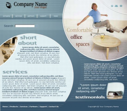 公司企业网站模板 Mastertemplates 办公桌 公司企业