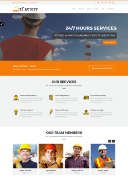 html5模板 工业建筑响应式HTML5模板 响应式模板
