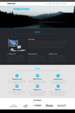 html5模板 黑色风格建站公司HTML5模板 黑色