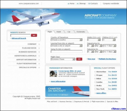 公司企业网站模板 航空公司网页模板下载 公司企业