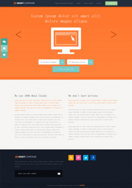html5模板 云托管HTML5橙色模板 橙色