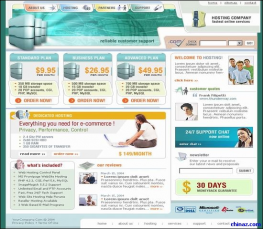 公司企业网站模板 电脑服务器商务模板 电子商务模板
