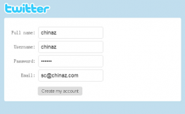html5+css3仿Twitter注册页