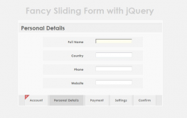jQuery滑动表单验证效果