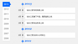 站长之家大事记jQuery时间轴